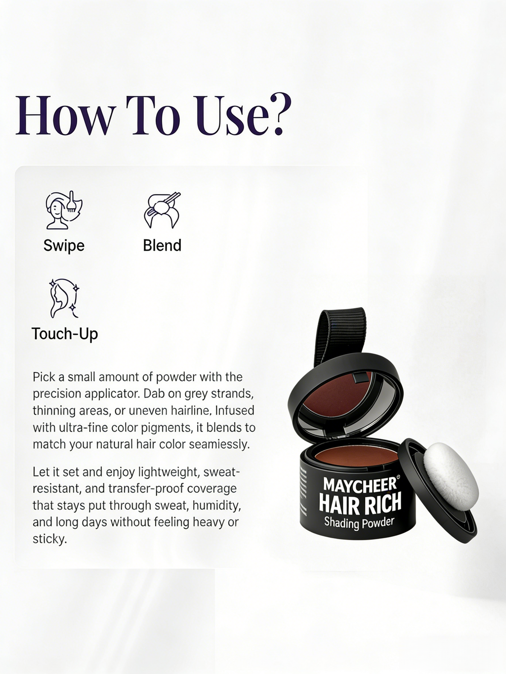 🎉Choose any two for $19.99🎉- Maycheer Hairline & Gray Concealer Touch Up Powder