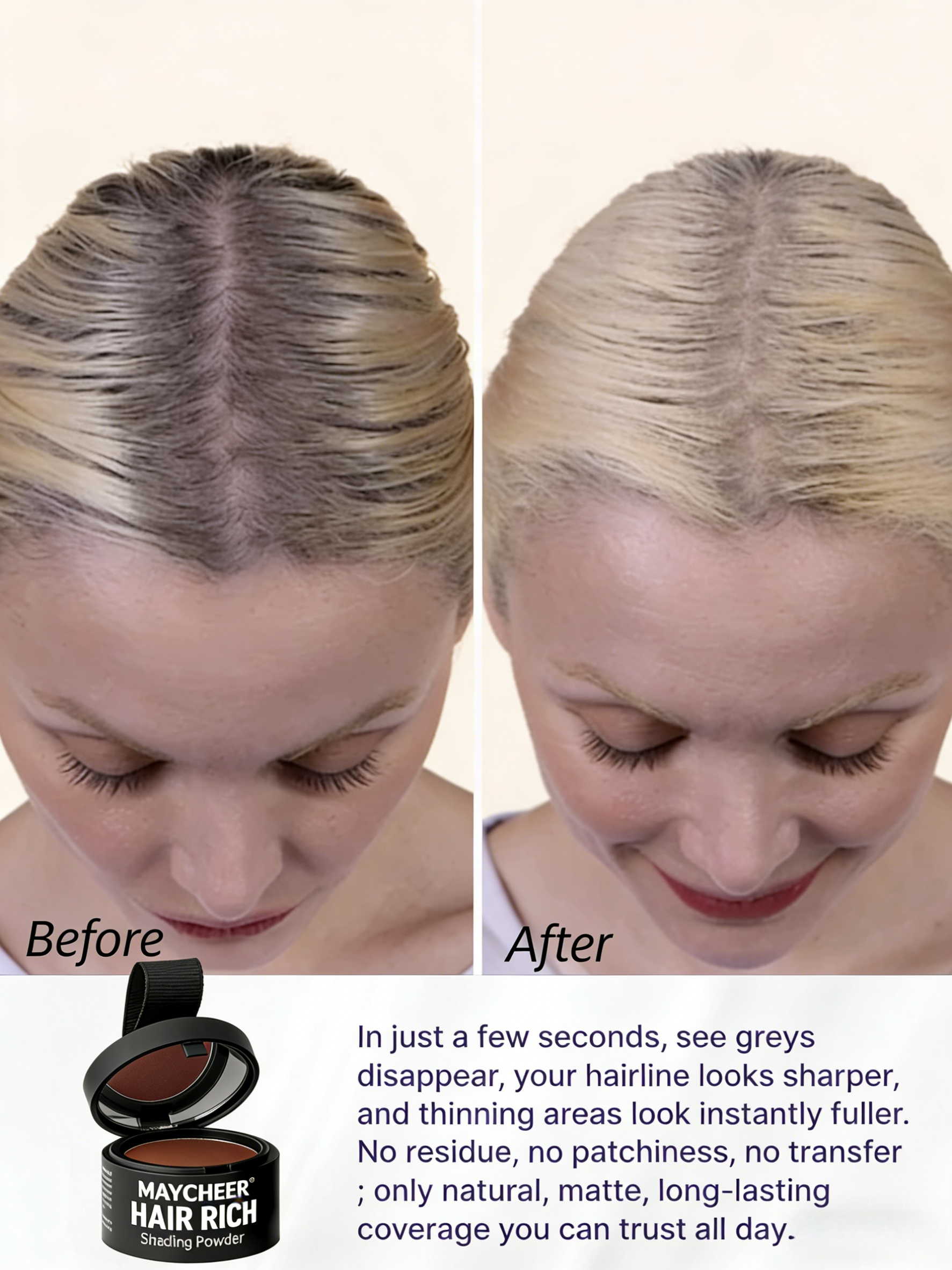 🎉Choose any two for $19.99🎉- Maycheer Hairline & Gray Concealer Touch Up Powder