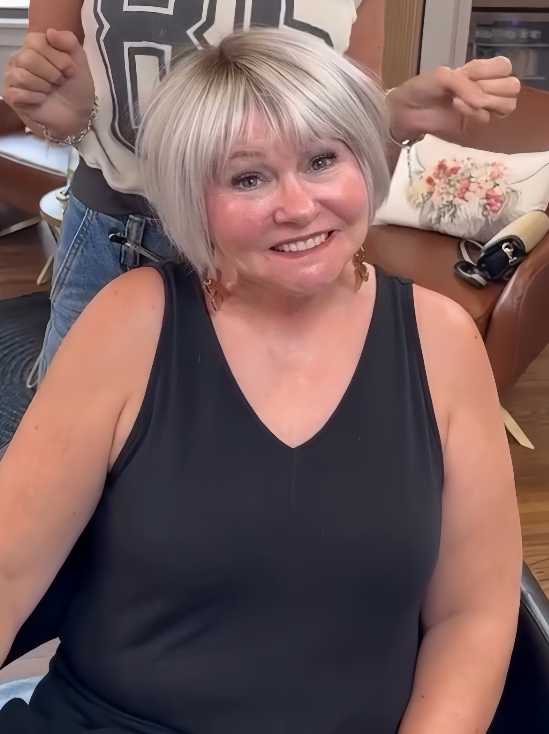 Soft And Natural Falling Bob With Bangs