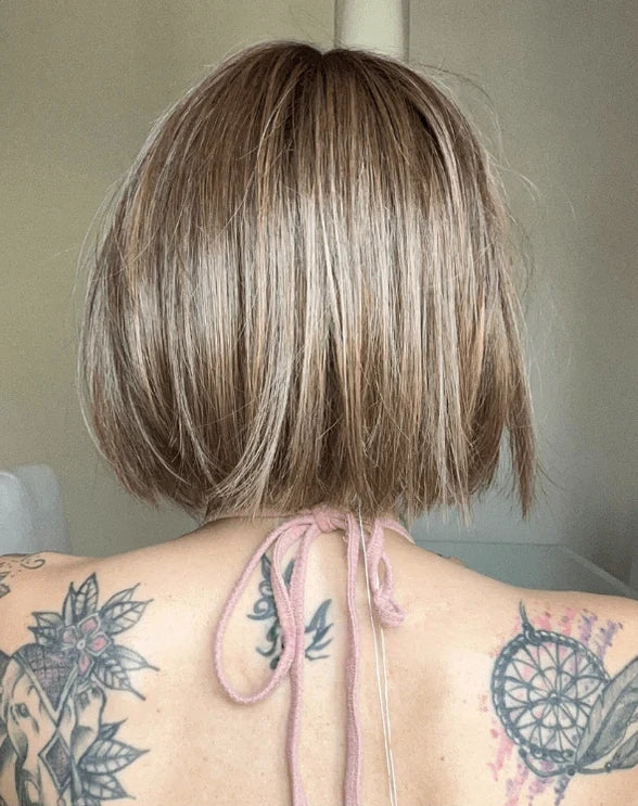 SING MONO PART - center parting, natural hairline