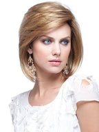Straight Brown Bob Short Capless Synthetic Wig - hui koes