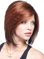 Straight Brown Bob Short Capless Synthetic Wig - hui koes